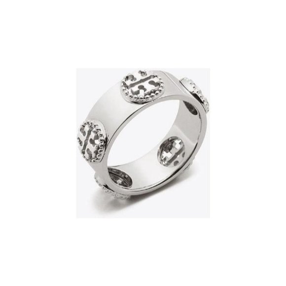 Tory Burch Silver Milgrain Ring - Picture 2 of 4